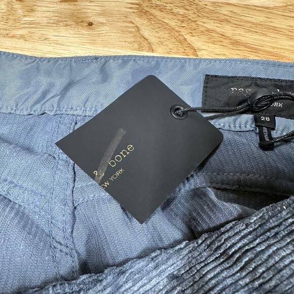 Rag & Bone NWT Rosa Corduroy Pants Powder Blue Color Size 28 Button Fly Mid Rise - Picture 7 of 10